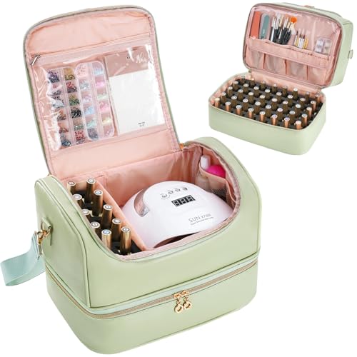 Uross Nail Polish Organizer Bag for 50 Bottles