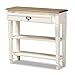 Baxton Studio Dauphine 31.5-inch W x 10-inch D Console Table, White and Light Brown (111-6028-HiT)