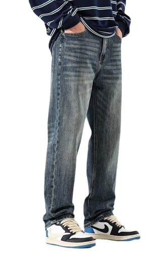 Jeans Pants Trousers Denim Spring and Autumn Men's High Street Loose Haren Wide Leg