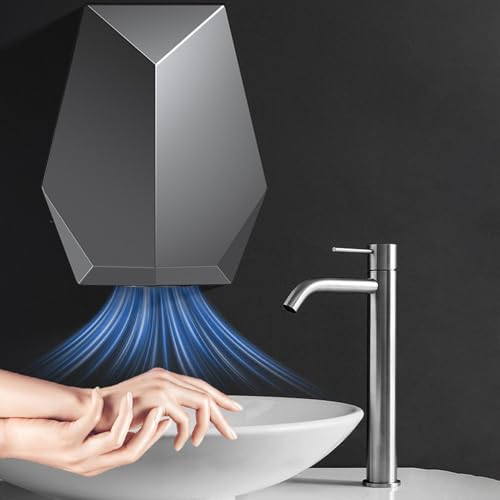 Miniatura 9 de Fyrdyn Secador De Manos, Secador De Manos Con Sensor Automático, Dispositivo Portátil Empotrable Para Baños De Interiores En Hogares Y Hoteles