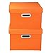 Household Essentials Fabric Storage Boxes with Lids and Handles