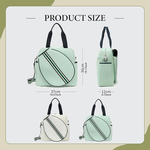 Bolsa de tenis con correa ajustable y cremallera resistente de tejido Oxford 2