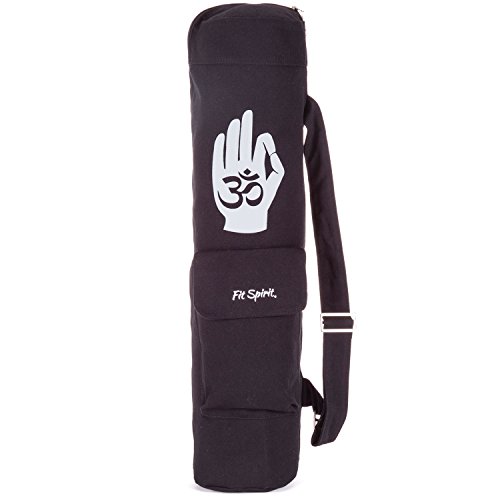 FIT SPIRIT Exercise Yoga Mat Gym Bag with 2 Cargo Pockets