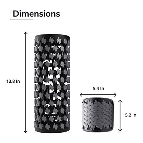 Image of Acies Ideal Collapsible Foam Roller for Travel & Exercise - Deep Tissue Foam Roller for Muscles and Back, Compact Stretching Roller Tube for Muscles & Tension Relief (Black)