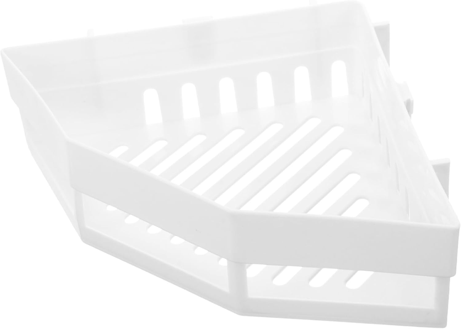 1pc Wall-mounted Corner Shelf Shower Basket Storage Rack Easy Install No Punching