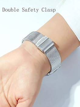 HANNAH MARTIN Ultra Dunne Minimalistische Analoog Quartz Horloge voor dames met Mesh Roestvrijstalen Armband Waterdicht