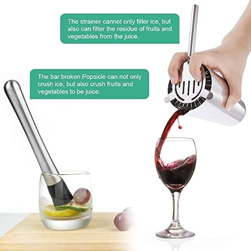 GOLDGE Cocktail Making Set 9pcs Cocktail Shaker Set Stainless Steel Bar Tool Set Bartender Kit