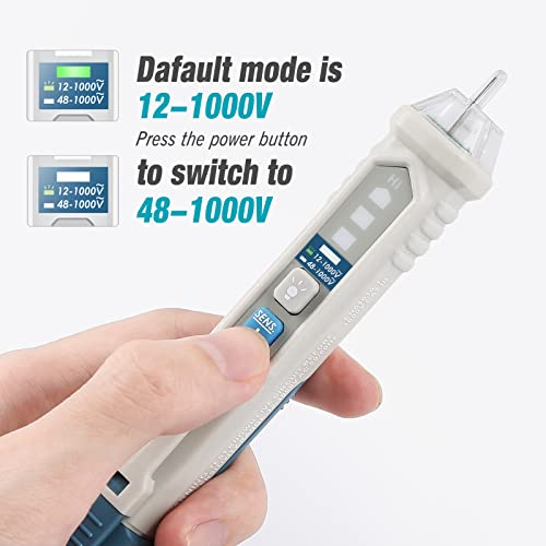 Diafield Voltage Tester 12V-1000V/48V-1000V, Non Contact Ac Voltage Tester, Flashing Led And Audible Warning Alarms,Wire Breakpoint #TOP3