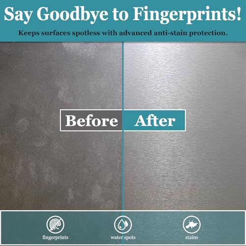 TOMBARINGR Ceramic Coating Spray for Stainless Steel and Hard Surfaces, Anti-Fingerprint, Stain Resistant, Hydrophobic Protection for Appliances, Glass, Tile, Countertops, 600ml