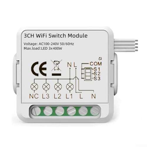 Autilyshop Smart WLAN und Rollladenschalter für Tuya App und Sprachsteuerung für Jalousien, Markiseâ€¦ – Miniatur