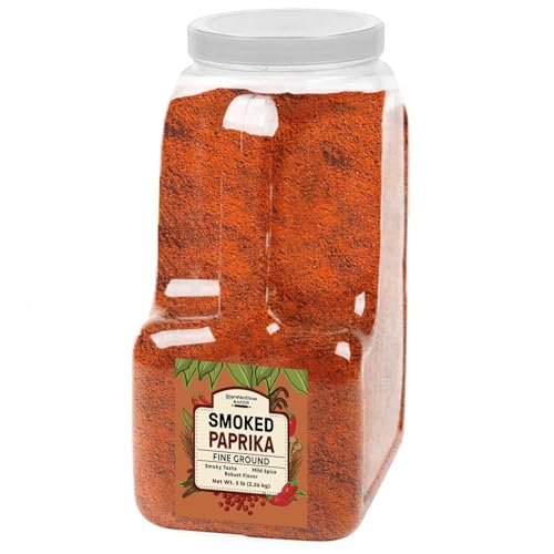 Unpretentious Smoked Paprika, 5 lb Jar, Ground Spice From Dried