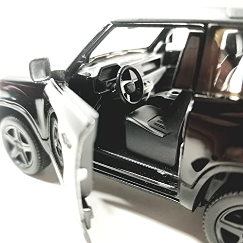 KiNSMART - Land Rover Defender 90 1:36 Scale 5\" Die Cast Metal Model Toy SUV (Jet Black)