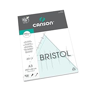 Canson 200457121 Bristol tekenkarton, A3, hoogwit, A3-29,7 x 42 cm