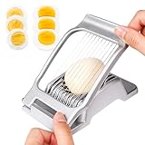 Egg Slicer, kingdalux Stainless Steel Wire Egg Slicer for Hard Boiled Eggs, Multipurpose Aluminum Eg