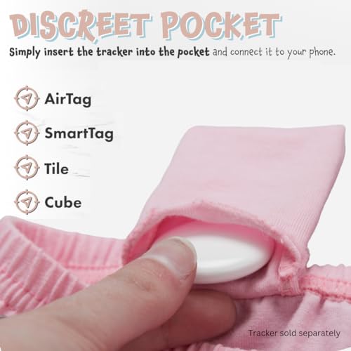 (2-pk) Kids Air Tag Holder – Tracking Underwear Hidden Pocket - Alt to Kids Tracking Watch & Toddler Tracking3