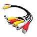 Produktbild 3RCA-Stecker auf 6RCA-Buchse NC XQIN 3RCA-Stecker auf 6RCA-Buchse Splitter o TV DVD-Videoadapter AV-Kabel (Schwarz) DEjasnyfall