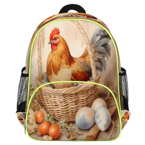 Sac à dos d'école enfants avec motifs de Pâques pour soulager le dos et ranger le goûter