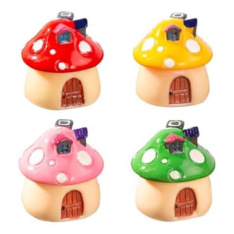 Mini Mushroom Figures for Fairy Gardens Cover