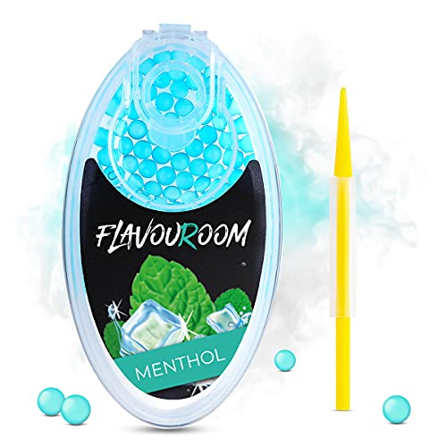 Flavouroom MENTHOL capsules 100 pièces | DIY Menthol balles filtre pour une saveur inoubliable | incl. Boîte de rangement pour les capsules aromatiques