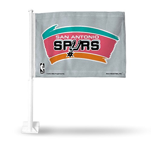 San Antonio Spurs - NBA Throwback - 11X14 Window Mount Two-Sided Car Flag