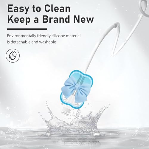 Image of Like Star Charger Protection Cover 4 in 1, Compatible for iPhone Charger only 18W & 20W, Spiral Cable Protector for Charging Cable, Charger Protector with 3D Design