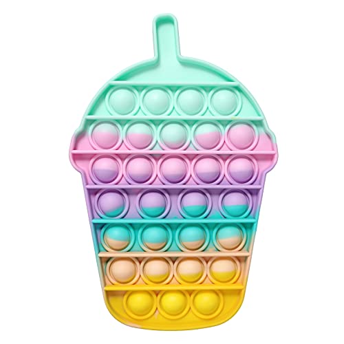 EVERMARKET Push Pop Bubbles Fidget Sensory Toy Rainbow Drink Cup Bubble Popper Stress Reliever Silicone Relax Toys Cute Pop Bubble Fidget Block Toy to Relax Light Rainbow Color K 013 EVERMARKET Push Pop Bubbles Fidget Sensory Toy Rainbow Drink Cup Bubble Popper Stress Reliever Silicone Relax Toys Cute Pop Bubble Fidget Block Toy to Relax Light Rainbow Color K 013