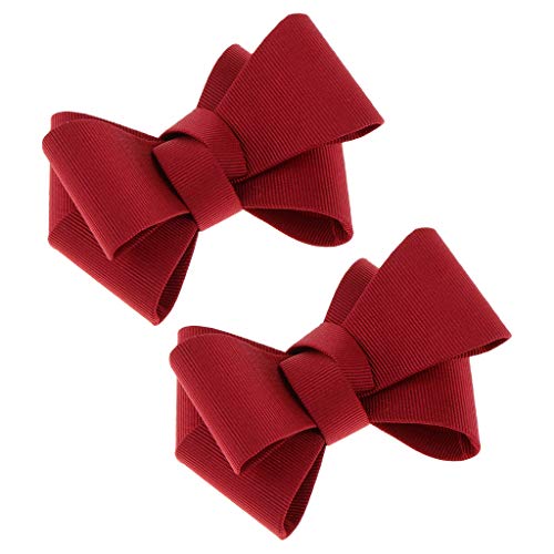 lahomia 2pcs Band Schleife Schuhe Clips Schuh Dekorative Schuhclip Charms Schnalle - Aprikose, 8 cm - rot, 8 cm Cover