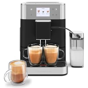 KitchenAid Fully Automatic Espresso Machine KF7 with Milk Attachment, KES8557BK, Cast Iron Black KitchenAid Fully Automatic Espresso Machine KF7 with Milk Attachment KES8557BK Cast Iron Black