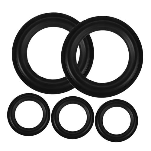 Alasum ゴム製スピーカーエッジリング 4.5インチサイズ 5個セット スピーカー修理用部品としての高精度設計 弾力性のある材質耐久性重視 音楽制作やホームオーディオなサラウンドリング