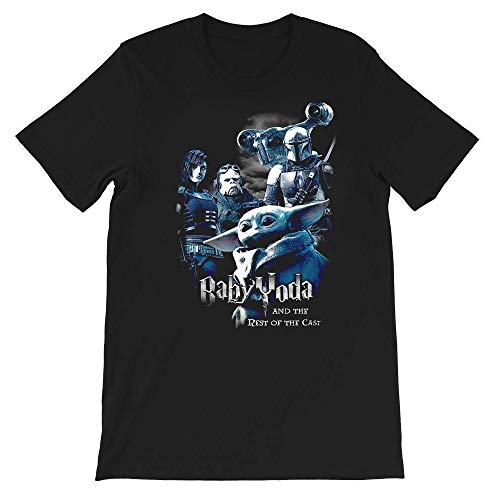 GOGOLD Baby #Yoda and The Rest of The cast #Darth Vader Short-Sleeve Unisex T-Shirt (Black-S)