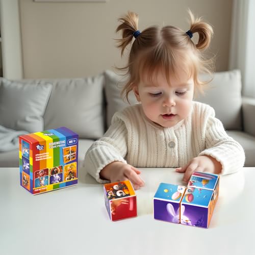 Image of Pairez Toys Magnetic Building Blocks for Toddlers 1-3, Large Puzzle Cubes