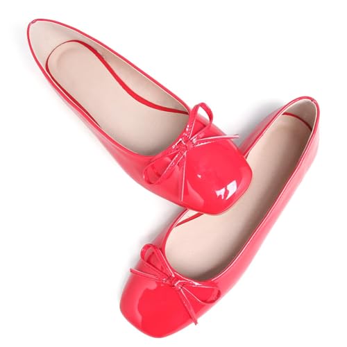 Image of Dear Time Women's Casual Foldable Ballet Flats Square Toe Ballerina Flats Shoes Comfortable