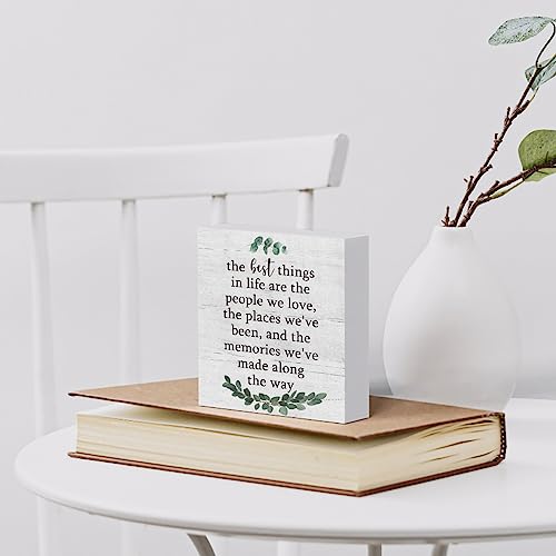 The-Best-Things-in-Life-Wooden-Box-Sign-Decorative-Inspirational-Quote-Wood-Box-Sign-Home-Office-Bedroom-Decor-Rustic-Farmhouse-Square-Desk-Decor-Sign-for-Shelf-5-x-5-Inches The Best Things in Life Wooden Box Sign Decorative Inspirational Quote Wood Box Sign Home Office Bedroom Decor Rustic Farmhouse Square Desk Decor Sign for Shelf 5 x 5 Inches
