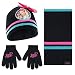 Nickelodeon JoJo Hat, Scarf and Gloves Cold Weather Set, Black, Girls, Ages 4-7