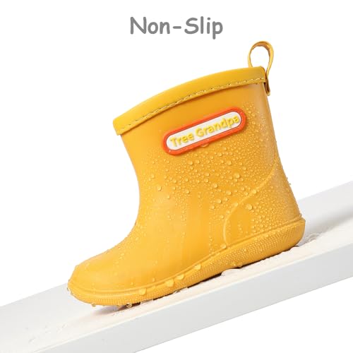 Tree Grandpa Toddler Rain Boots for Boys Girls Waterproof Baby Kids Rain Boots With Easy-on3