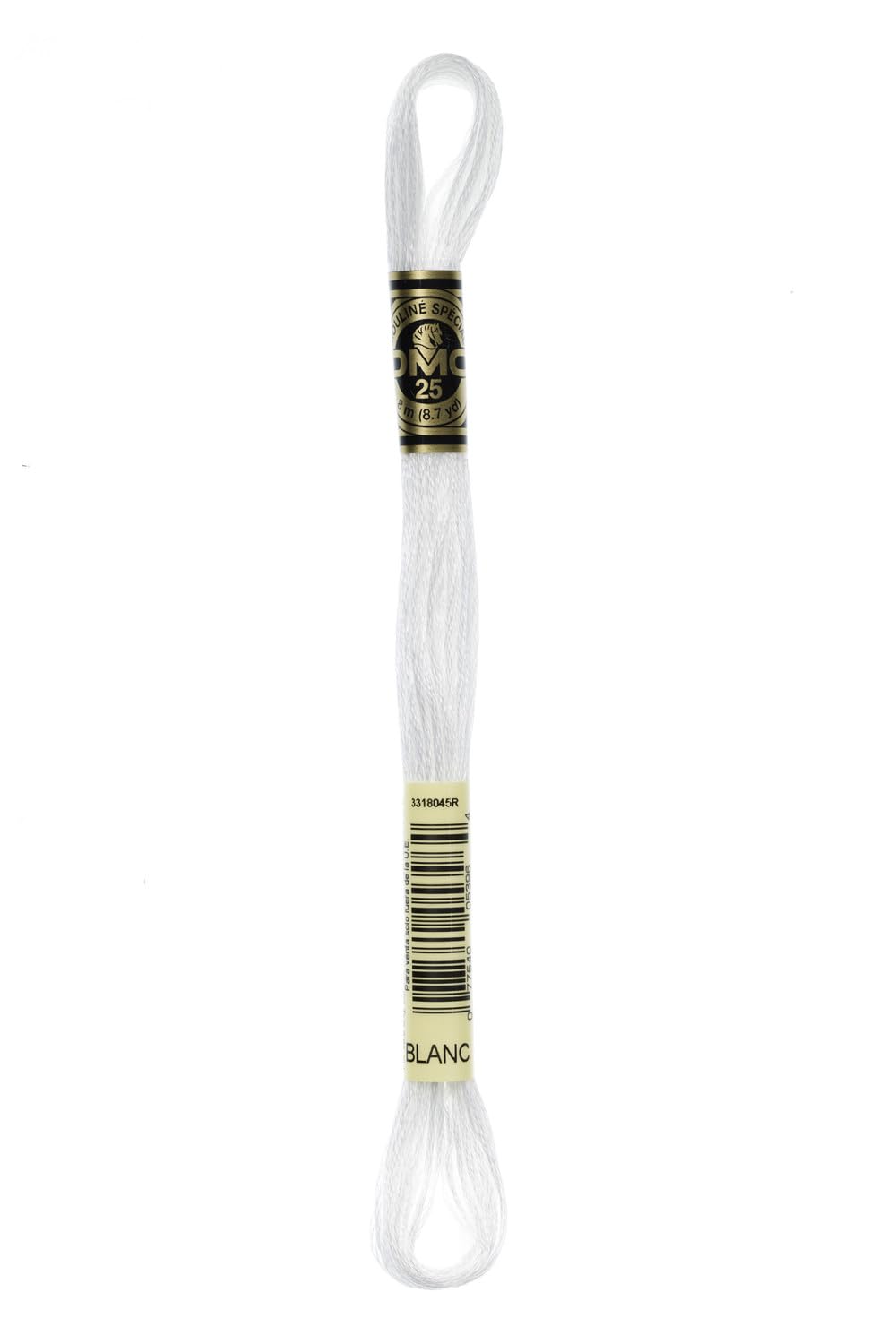 Stranded DMC colourful cotton embroidery thread 8 m ball of yarn. coloris blanc