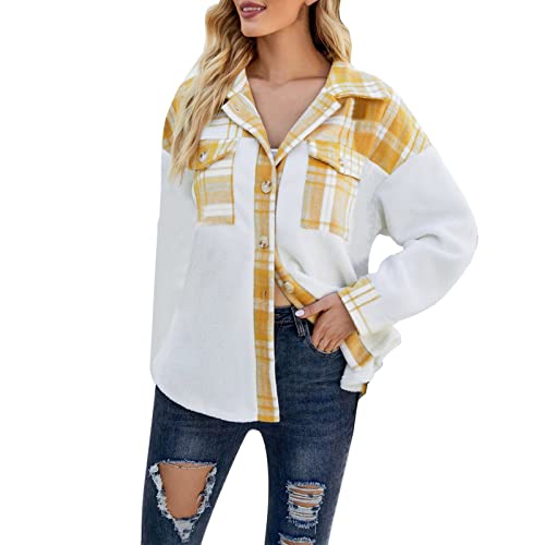 MODSGUE Hemdjacke Damen Karo Überhemd Kariertes Hemdjacke Klassischer...