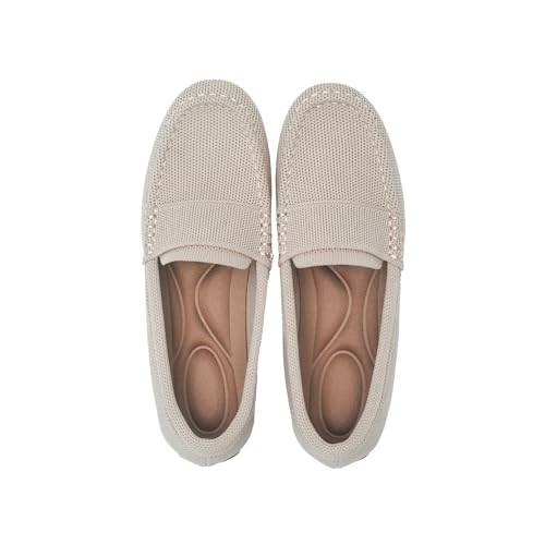 Women's Lightweight Knitted Loafers Casual Flat Shoes...