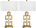 Safavieh Lighting Collection Greek Key Antique Gold 28.75-inch Table Lamp (Set of 2)