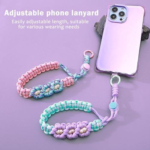 Boho Macrame Phone Wrist Strap, Cell Phone Lanyard with Tether Tab, Purple - Photo 5 sur 85