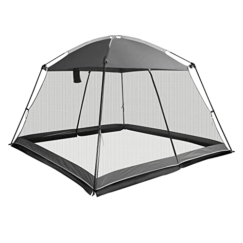 Screen-House-10x10-Ft-Square-Camping-Canopy-Tent-Sun-Shade-Gazebo-Shelter-Perfect-for-Outdoor-Activities-Shale-Gray