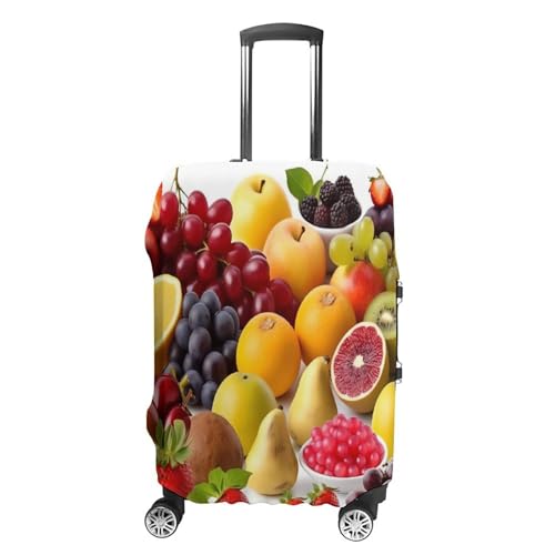 Housse de protection pour valise XL Fresh Fruits polyester blanc lavable élastique anti-rayures