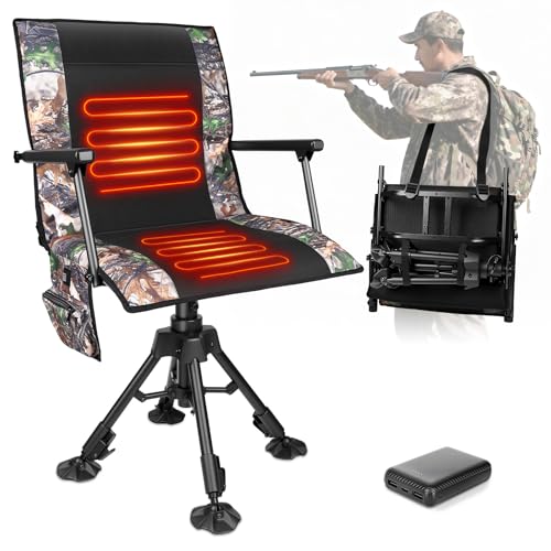 Kalkal Heated Hunting Chair, Heated Hunting Blind Chair with...