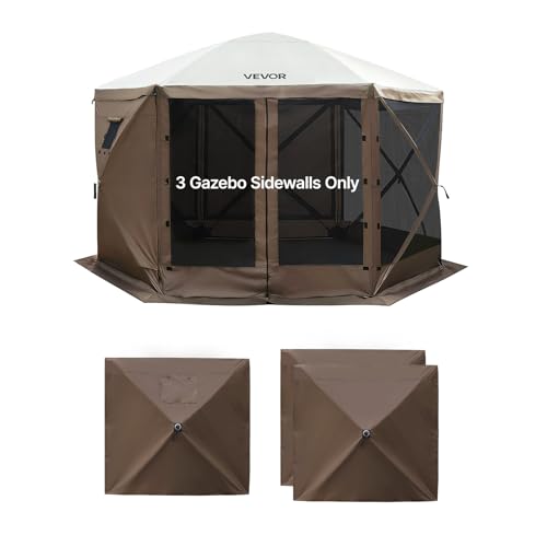 VEVOR 12x12ft Pop Up Gazebo Sidewalls with Window, 3 Solid