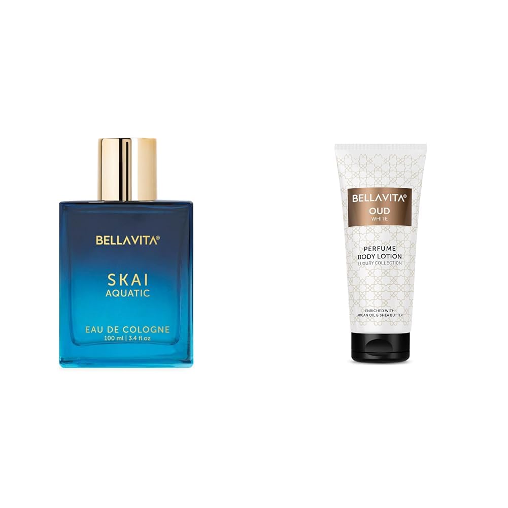 Bella Vita Luxury Skai Aquatic Unisex Eau De Cologne OUD WHITE Perfume Body Lotion For Nourishing Hydrating Soft Supplehealthy Skin With Argan Oil And Shea Butter 200 Ml-image-39