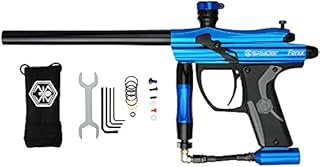 Kingman Spyder Fenix .68 Cal Electronic Paintball Gun with Eyes - Semi Auto & Ramping Fully Automatic (Gloss Blue)