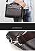 Fashion Men's Briefcase Handbag,Tote PU Leather Business Commuter Satchel Bag,Briefcase Men's Anti-thelf Zipper Pocket (Brown)