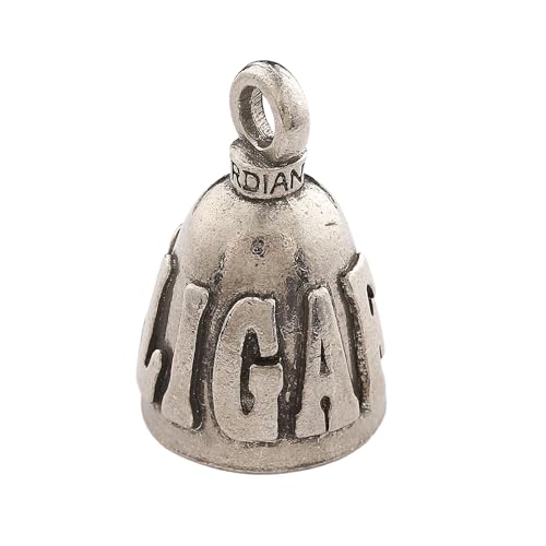Image of Guardian Bell Good Luck Bell w /Keyring & Black Velvet Gift Bag | Motorcycle Bell | Lead-Free Pewter | Made in USA