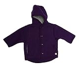  Disana Kinder Baby Walk-Jacke 100% Bio-Schurwolle (74/80, Pflaume)
