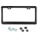 Mega Racer 1Pc JDM Style 100% Real Carbon Fiber License Plate Frame Holder Black 3D Twill Weave Tag Cover Front or Rear Auto Car US